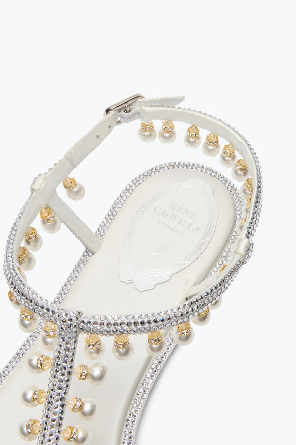 jeweled diana vita sandaler med pÄrlor 10 rene caovilla