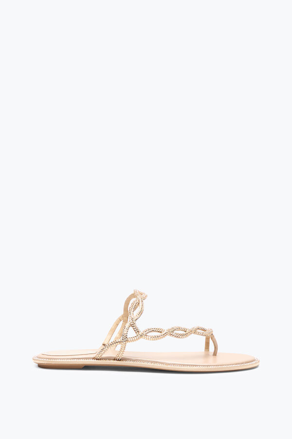 jeweled flÄta naken platt sandal 10 rene caovilla