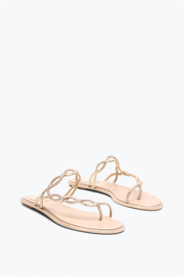 jeweled flÄta naken platt sandal 10 rene caovilla