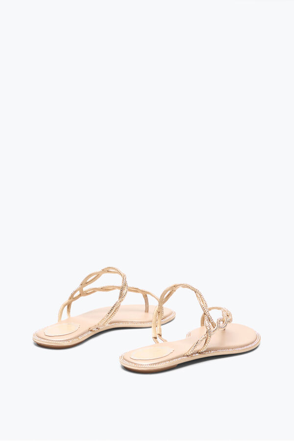 jeweled flÄta naken platt sandal 10 rene caovilla