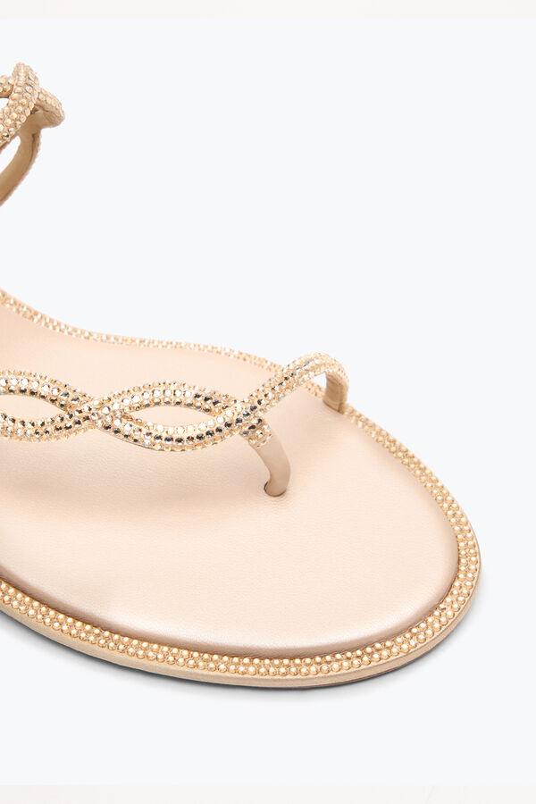 jeweled flÄta naken platt sandal 10 rene caovilla