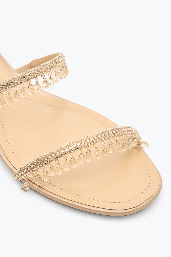jeweled ljuskrona naken platt sandal 10 rene caovilla