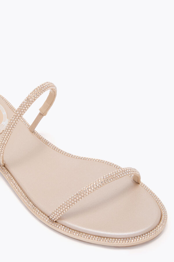 jeweled cleo guld platt sandal 10 rene caovilla