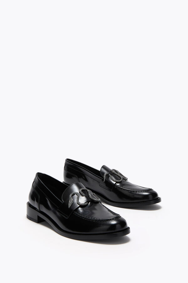jeweled morgana svart loafer med matt svart kristall 20 rene caovilla
