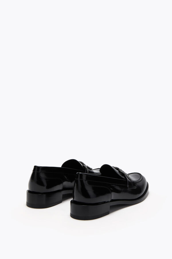 jeweled morgana svart loafer med matt svart kristall 20 rene caovilla