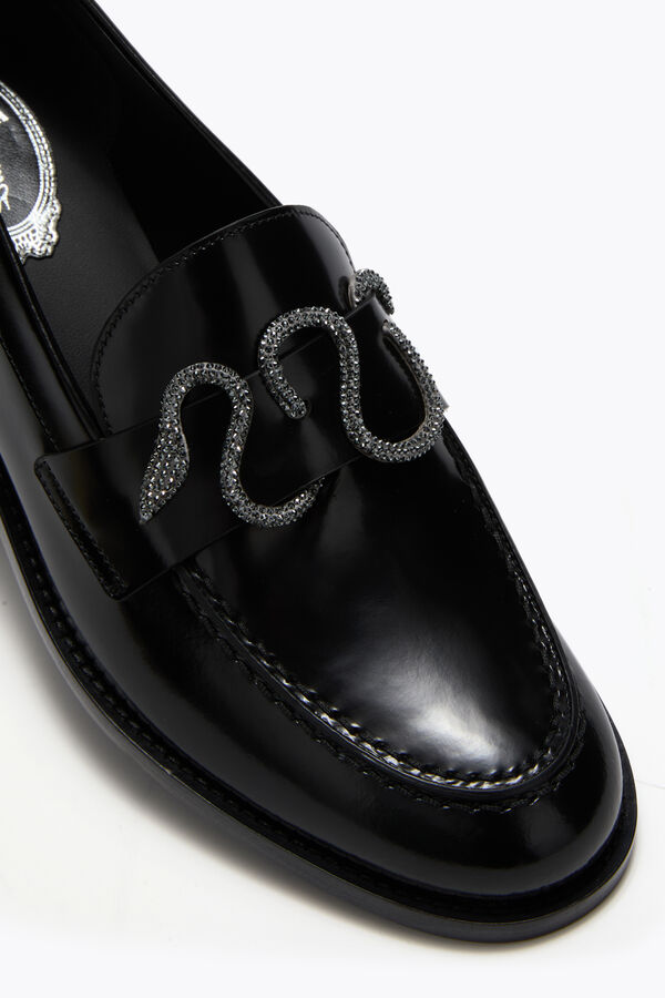 jeweled morgana svart loafer med matt svart kristall 20 rene caovilla