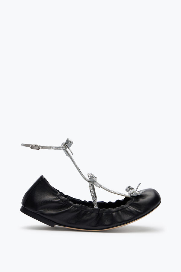 jeweled caterina svart och silver ballerina 10 rene caovilla