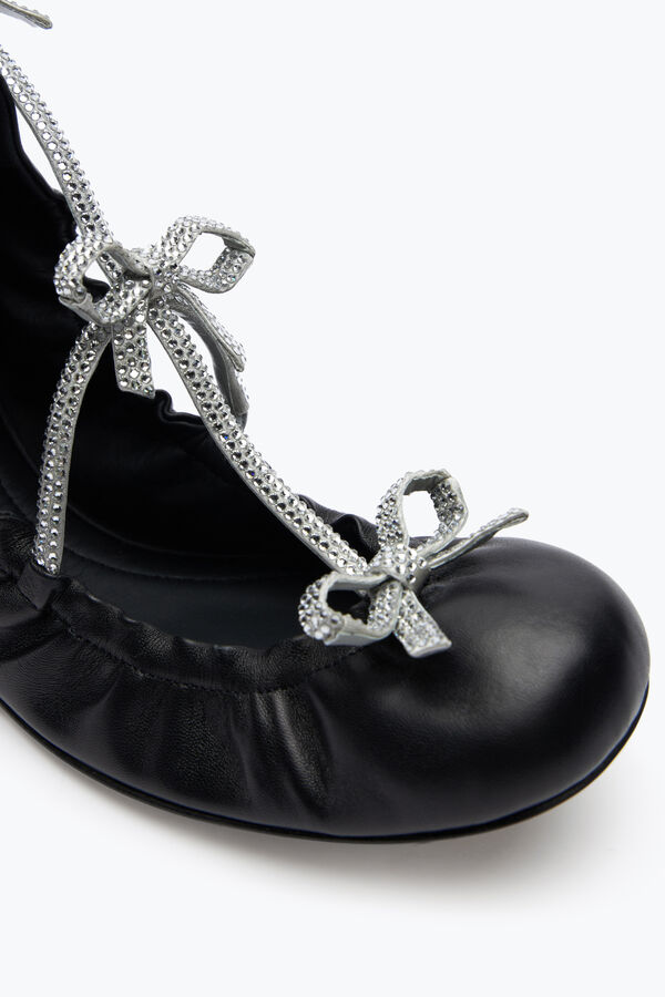 jeweled caterina svart och silver ballerina 10 rene caovilla