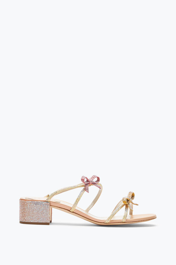 jeweled caterina persika mule med kristaller 40 rene caovilla