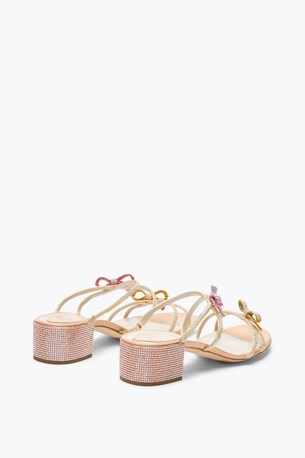 jeweled caterina persika mule med kristaller 40 rene caovilla