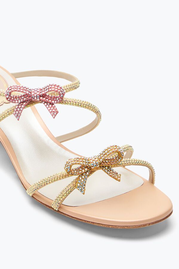 jeweled caterina persika mule med kristaller 40 rene caovilla
