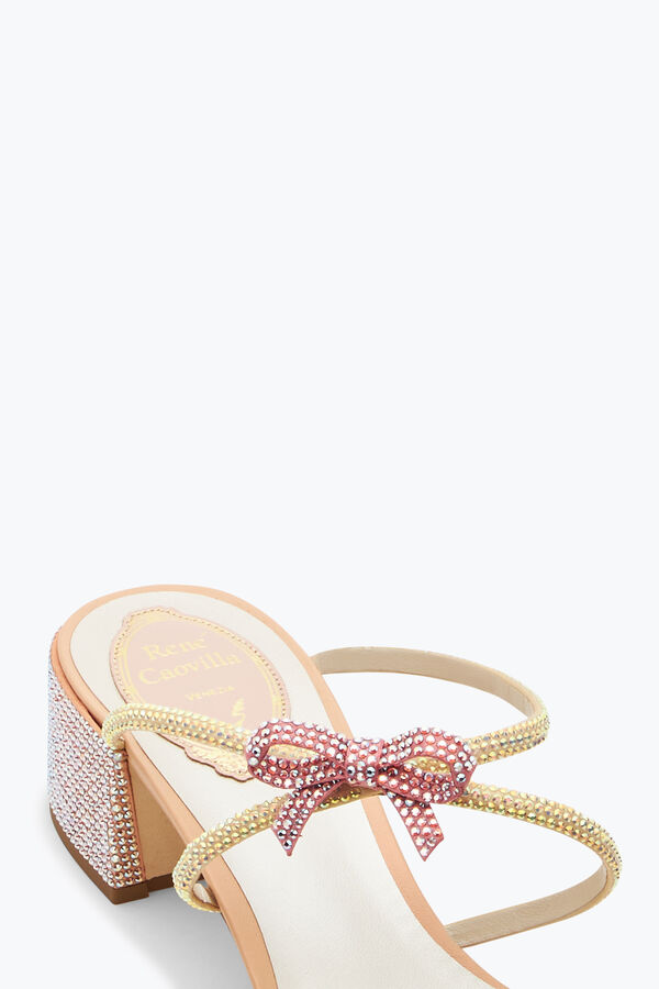jeweled caterina persika mule med kristaller 40 rene caovilla