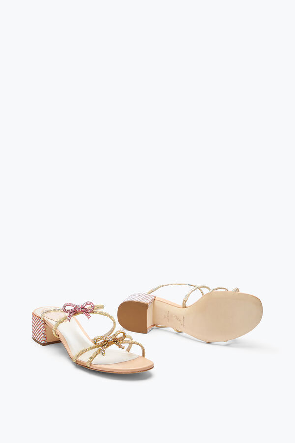 jeweled caterina persika mule med kristaller 40 rene caovilla
