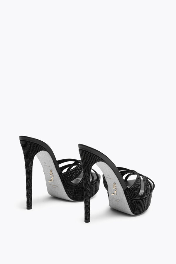 jeweled dania svart-plattformen mule 130 rene caovilla