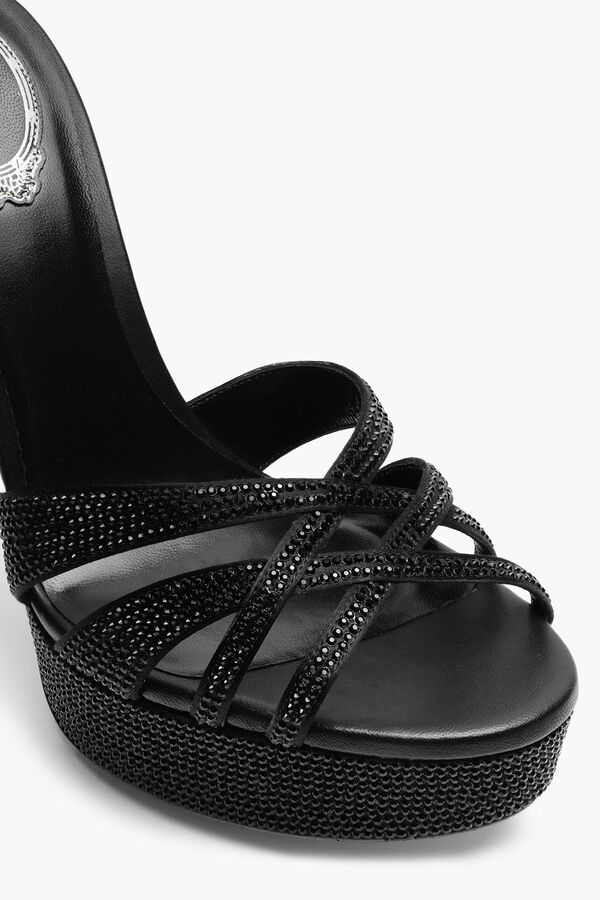 jeweled dania svart-plattformen mule 130 rene caovilla