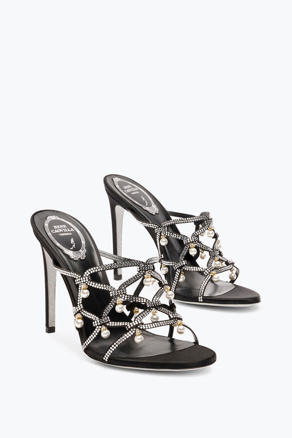 jeweled esmeralda svarta reglaget sandal 105 rene caovilla