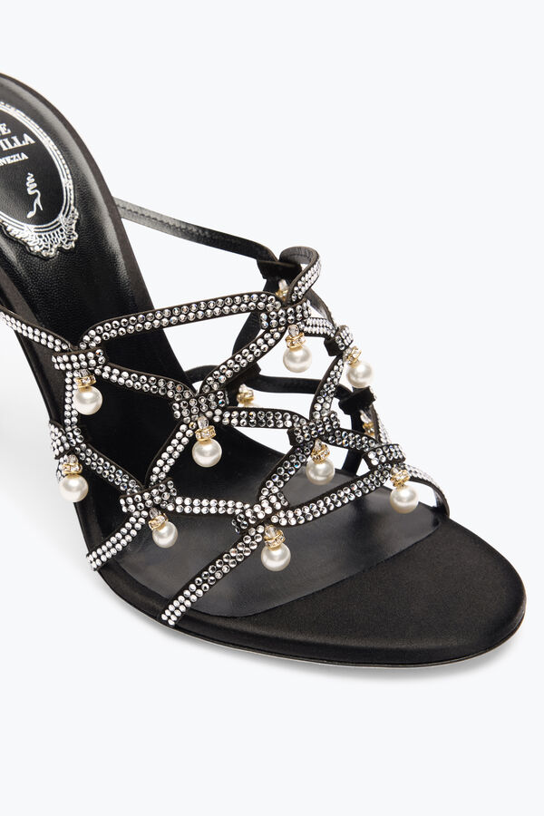 jeweled esmeralda svarta reglaget sandal 105 rene caovilla