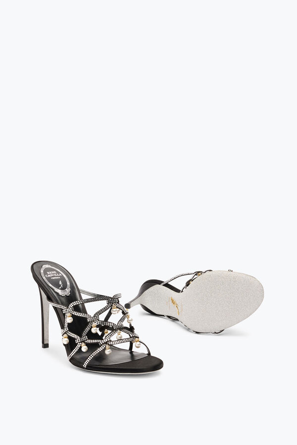 jeweled esmeralda svarta reglaget sandal 105 rene caovilla