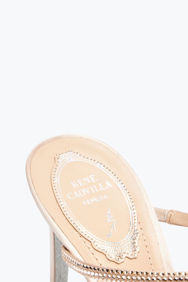 jeweled persika blomma rosa mule 80 rene caovilla
