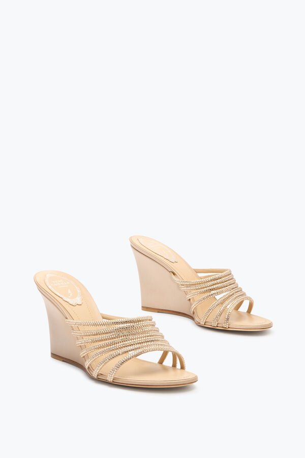 jeweled full trim puder rosa mule 80 rene caovilla