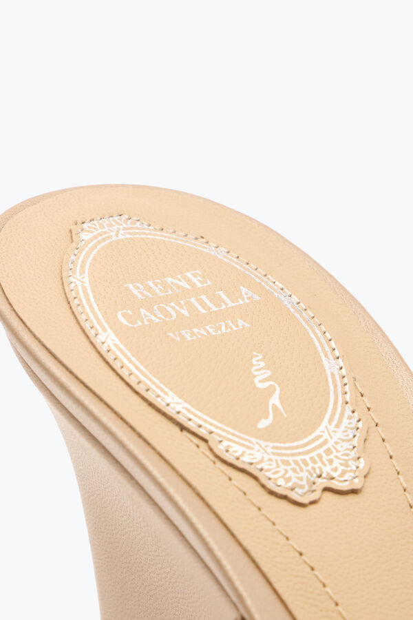 jeweled full trim puder rosa mule 80 rene caovilla