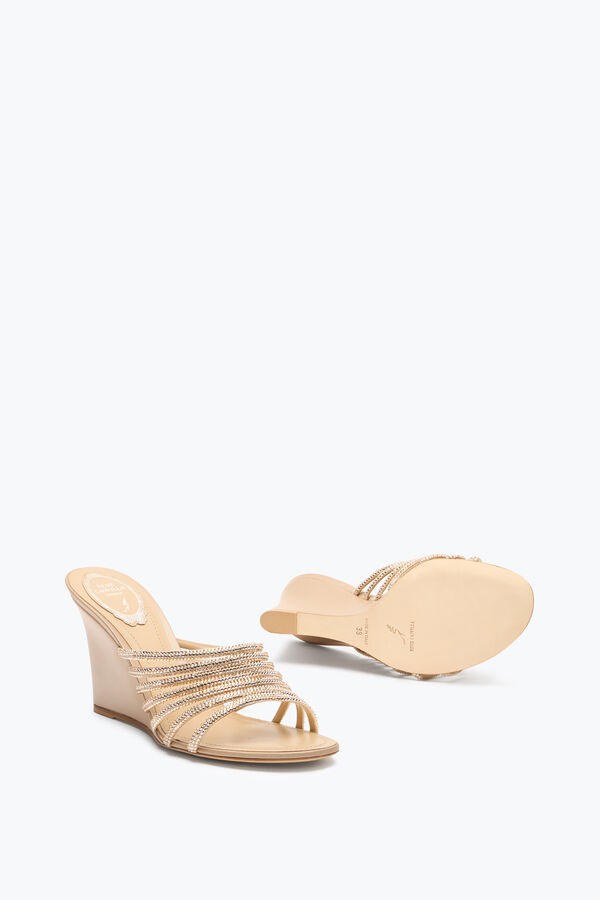 jeweled full trim puder rosa mule 80 rene caovilla