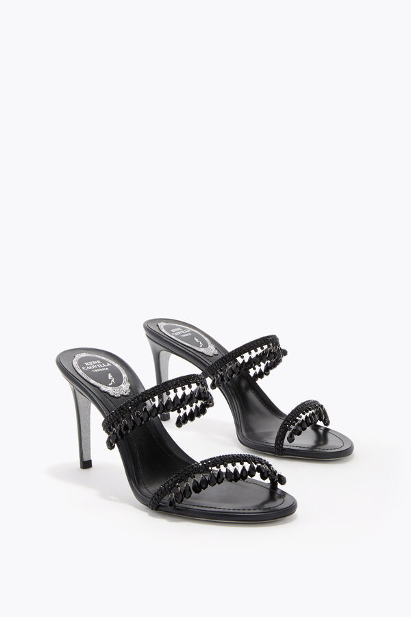 jeweled ljuskrona svart mule 80 rene caovilla