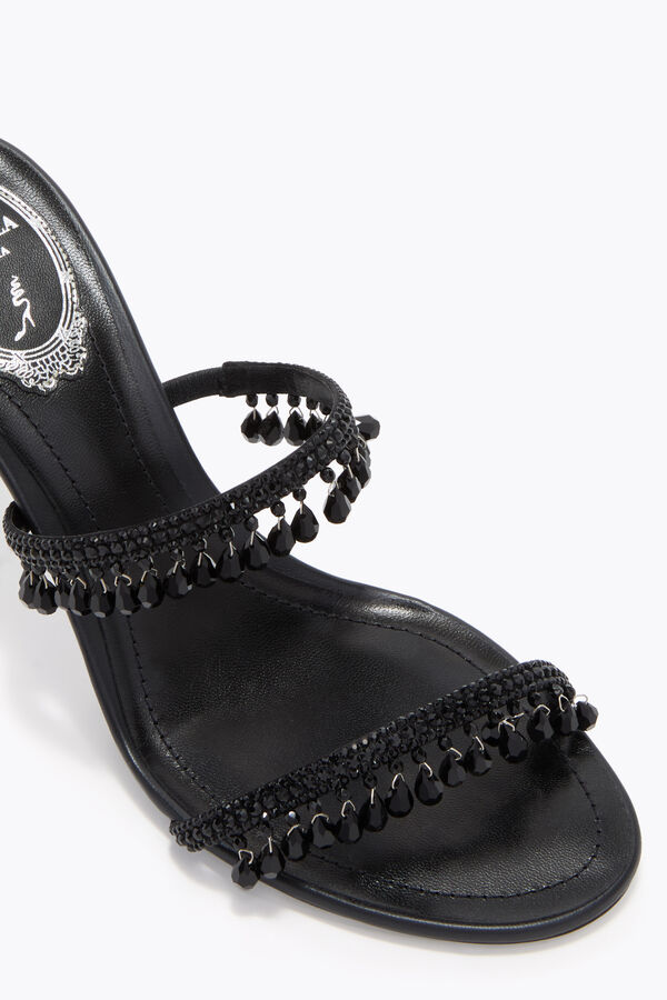 jeweled ljuskrona svart mule 80 rene caovilla