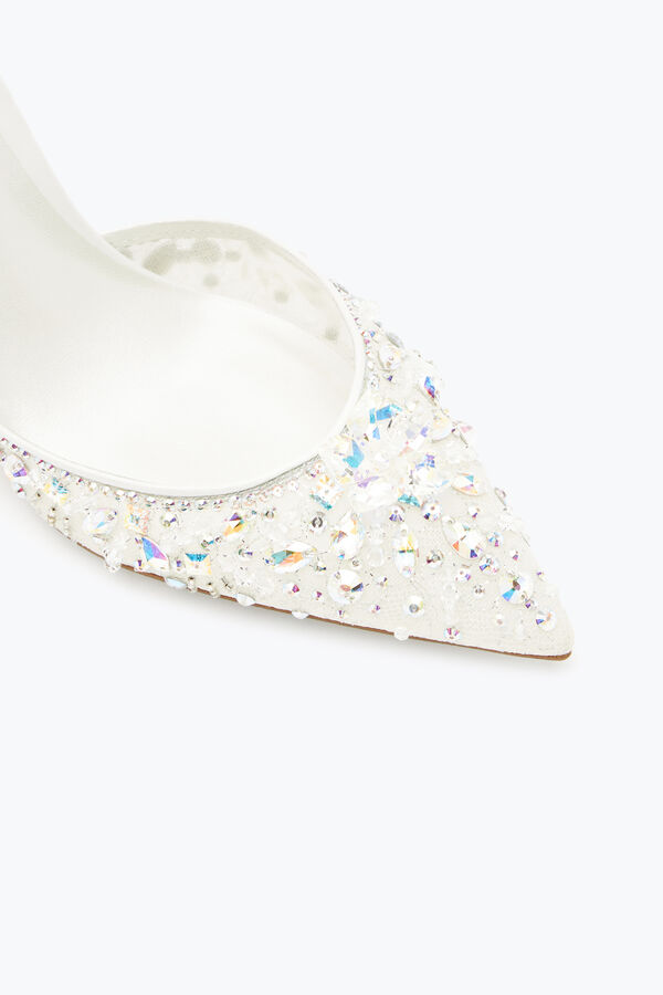 jeweled vit juvel ljuskrona pumpar 75 rene caovilla