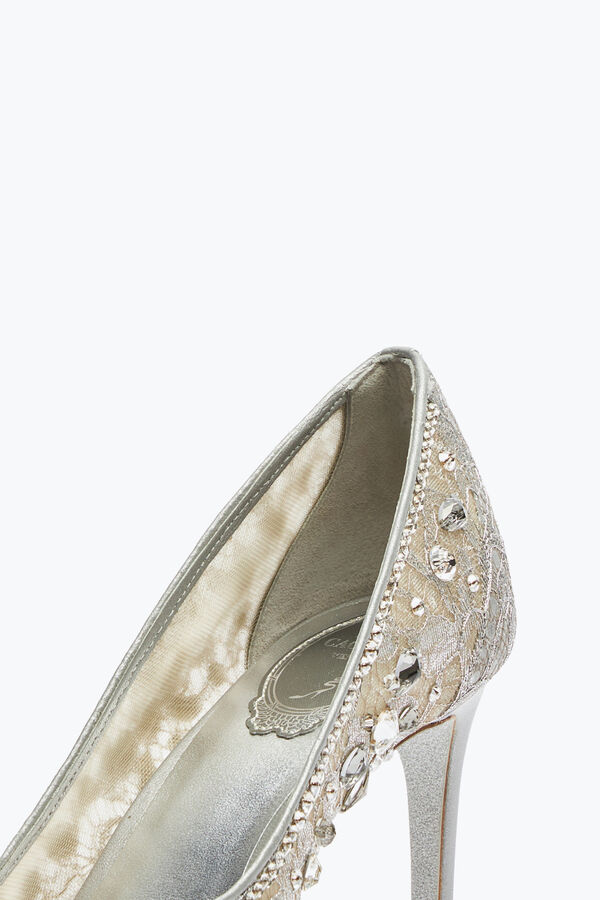 jeweled cinderella silver pump 80 rene caovilla
