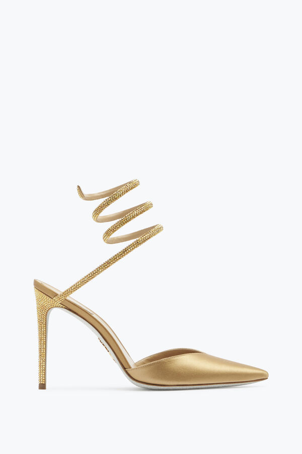 jeweled cleo crystal champagne open-back pump 105 rene caovilla