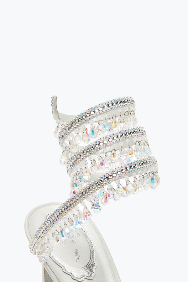 jeweled ljuskrona i vitt pump 80 rene caovilla