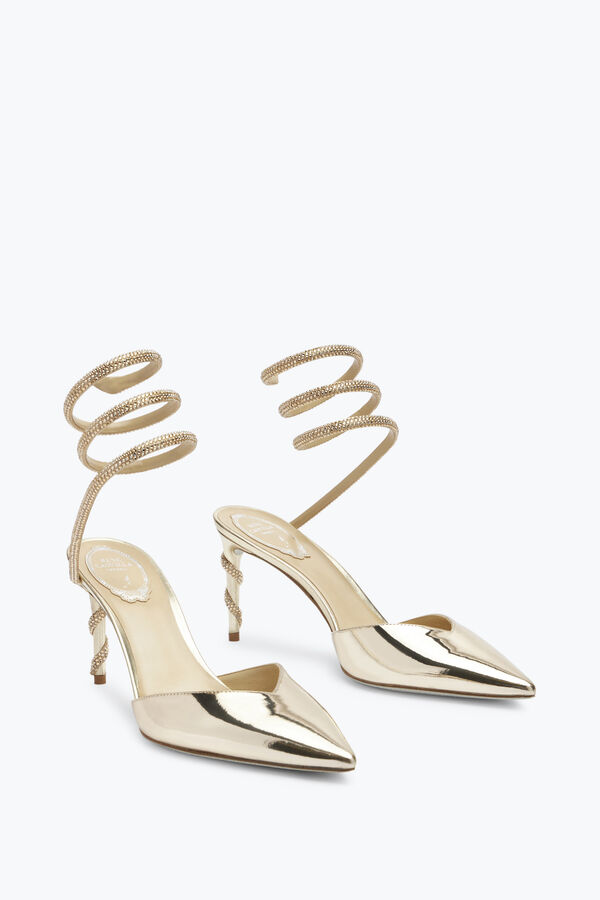 jeweled margot guld pump 80 rene caovilla