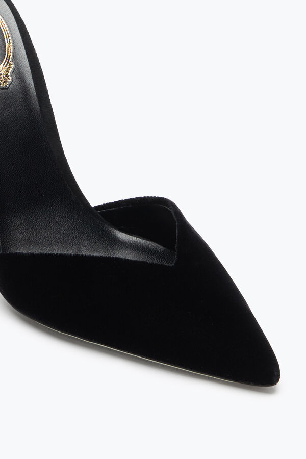 jeweled margot svart och guld pump 105 rene caovilla