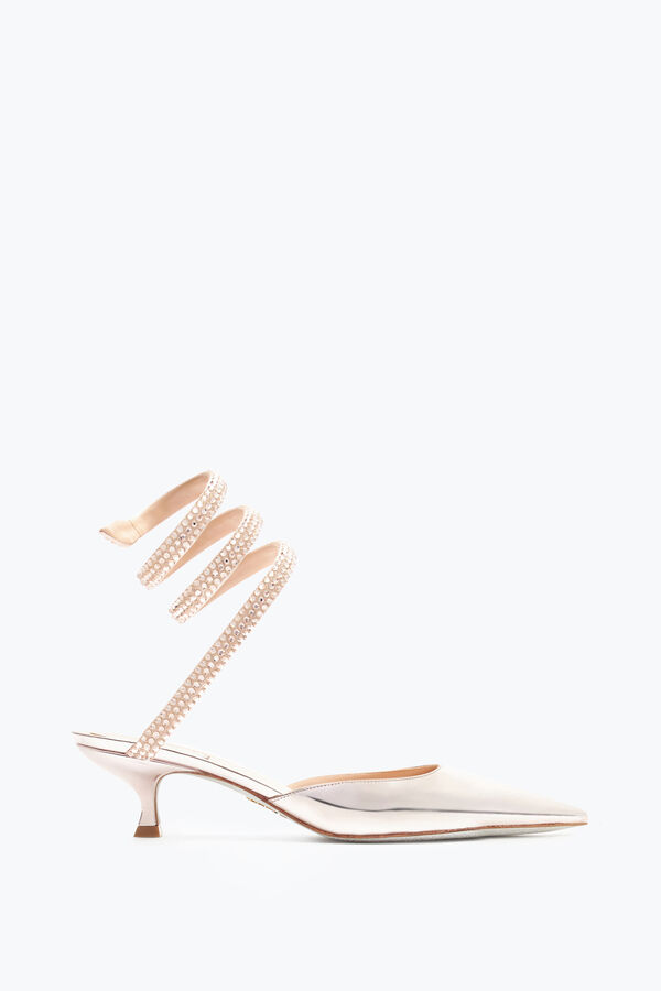 jeweled cleo rose gold pump med kristaller 50 rene caovilla