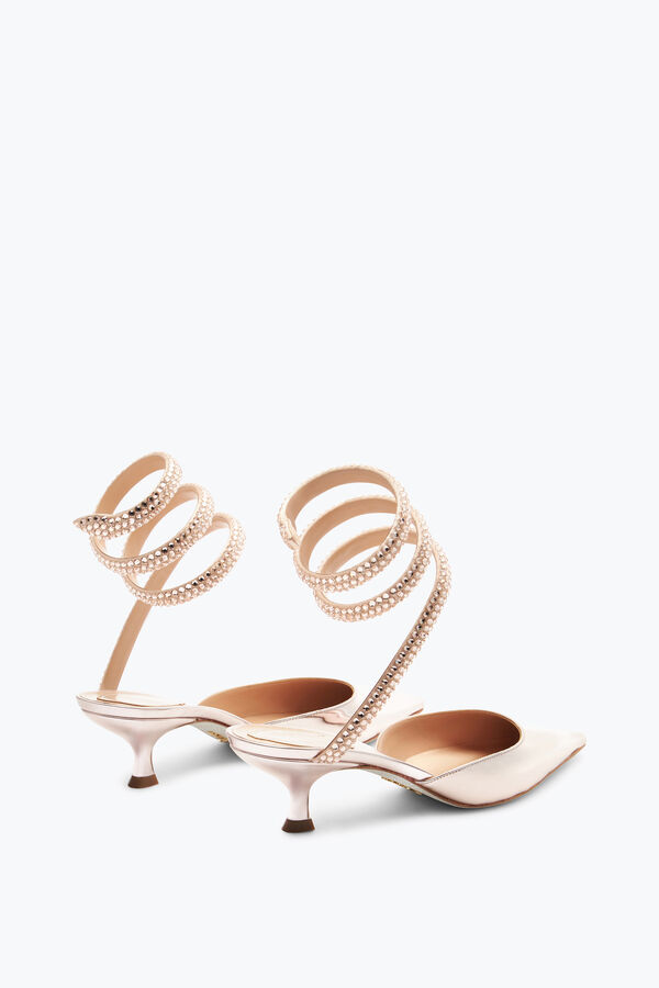 jeweled cleo rose gold pump med kristaller 50 rene caovilla