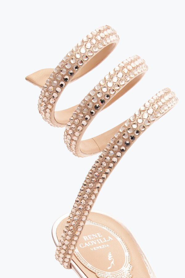 jeweled cleo rose gold pump med kristaller 50 rene caovilla