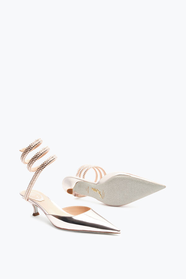 jeweled cleo rose gold pump med kristaller 50 rene caovilla