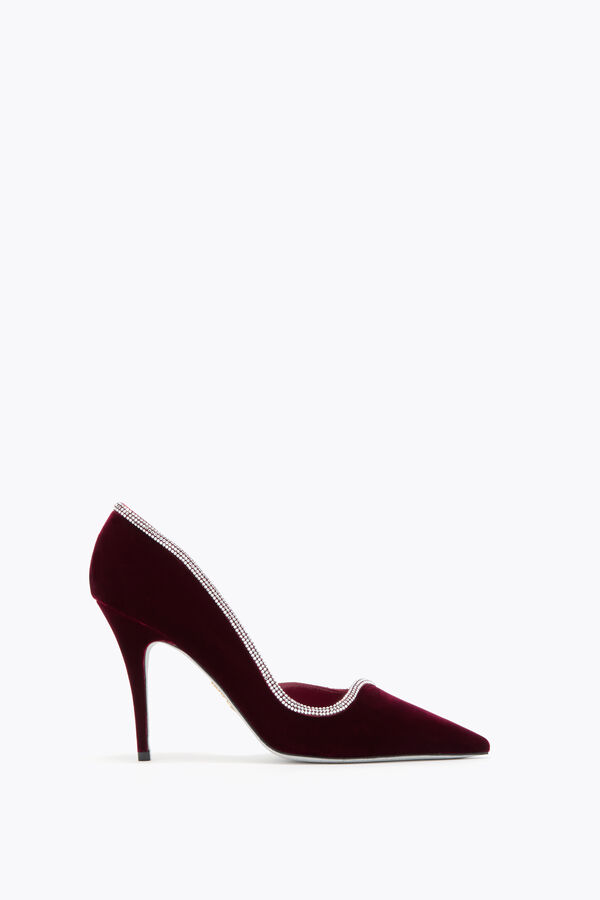 jeweled onda vinrÖd sammet pump 100 rene caovilla