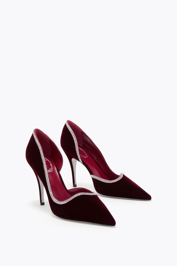 jeweled onda vinrÖd sammet pump 100 rene caovilla