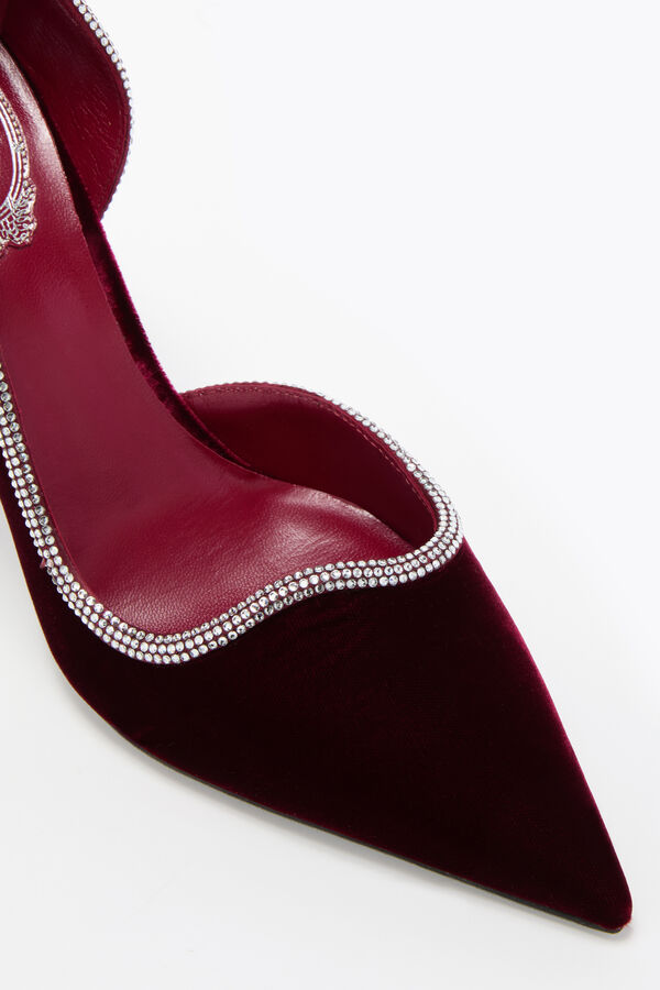 jeweled onda vinrÖd sammet pump 100 rene caovilla