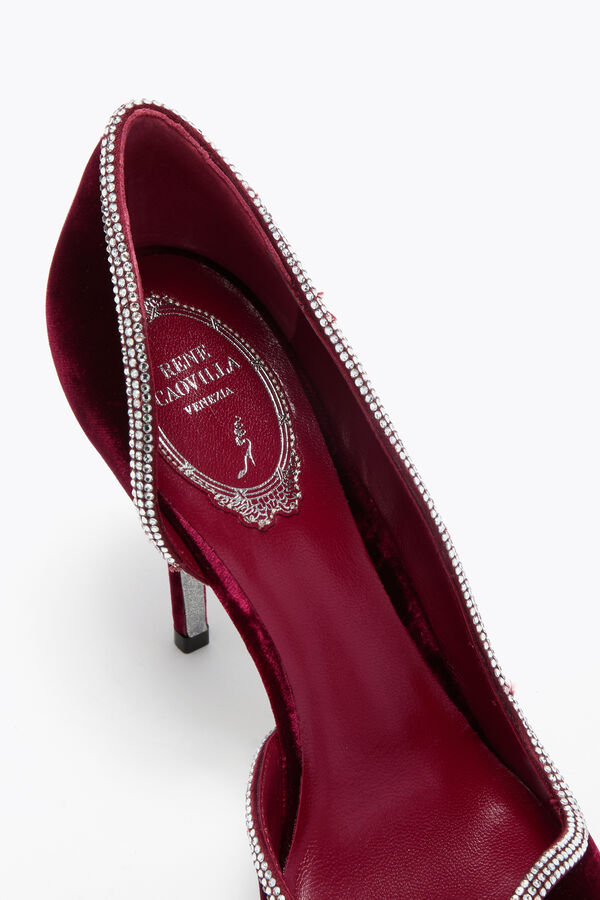 jeweled onda vinrÖd sammet pump 100 rene caovilla