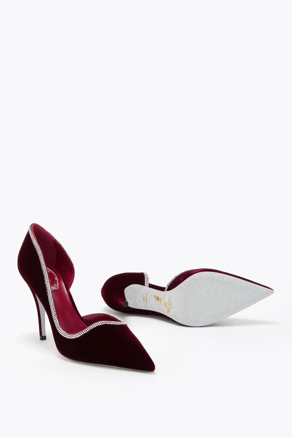 jeweled onda vinrÖd sammet pump 100 rene caovilla