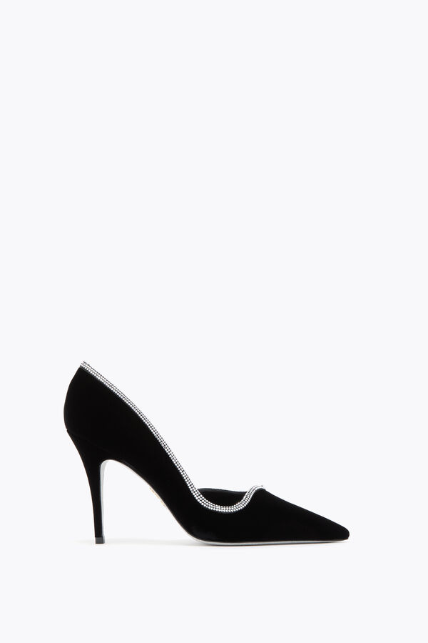 jeweled onda svart sammet pump 100 rene caovilla