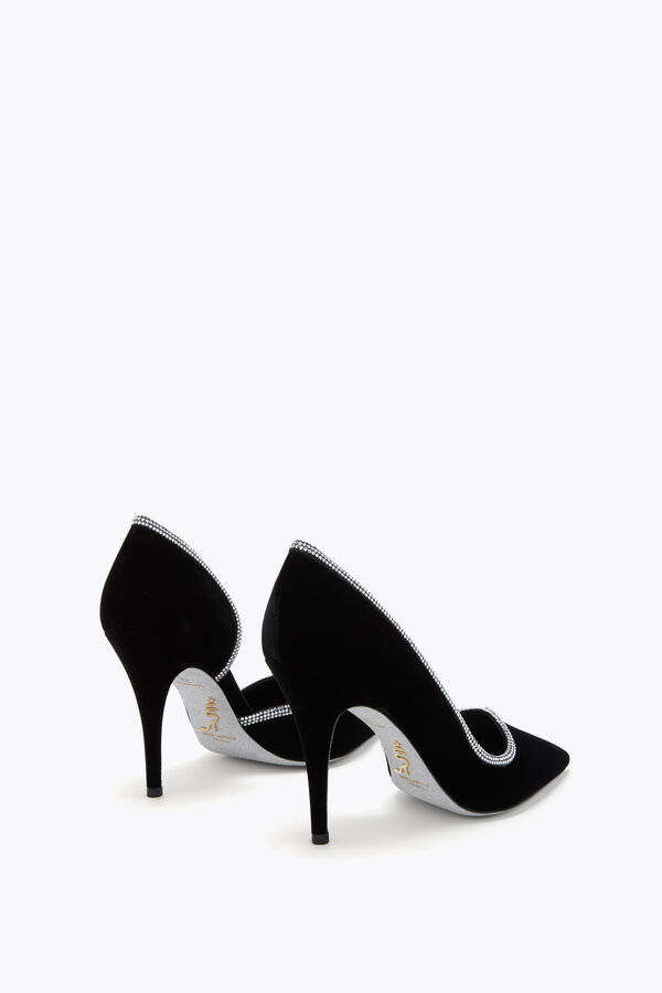 jeweled onda svart sammet pump 100 rene caovilla