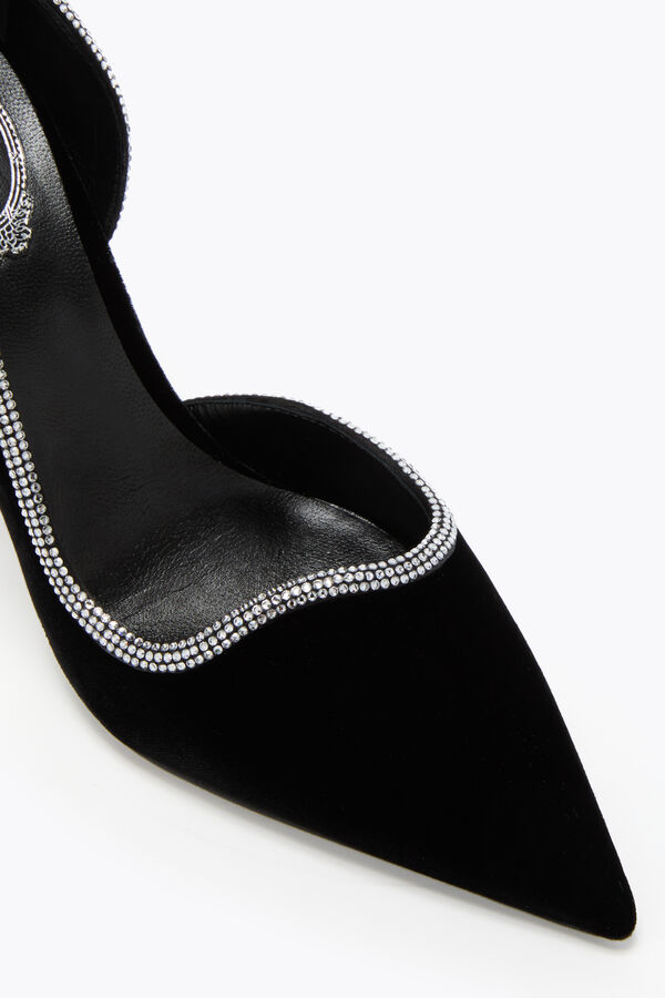 jeweled onda svart sammet pump 100 rene caovilla