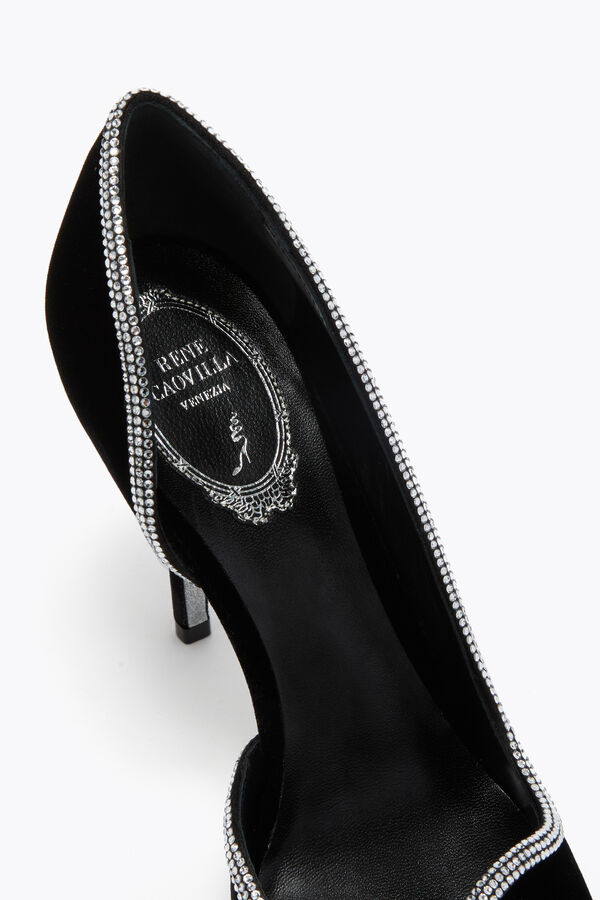 jeweled onda svart sammet pump 100 rene caovilla