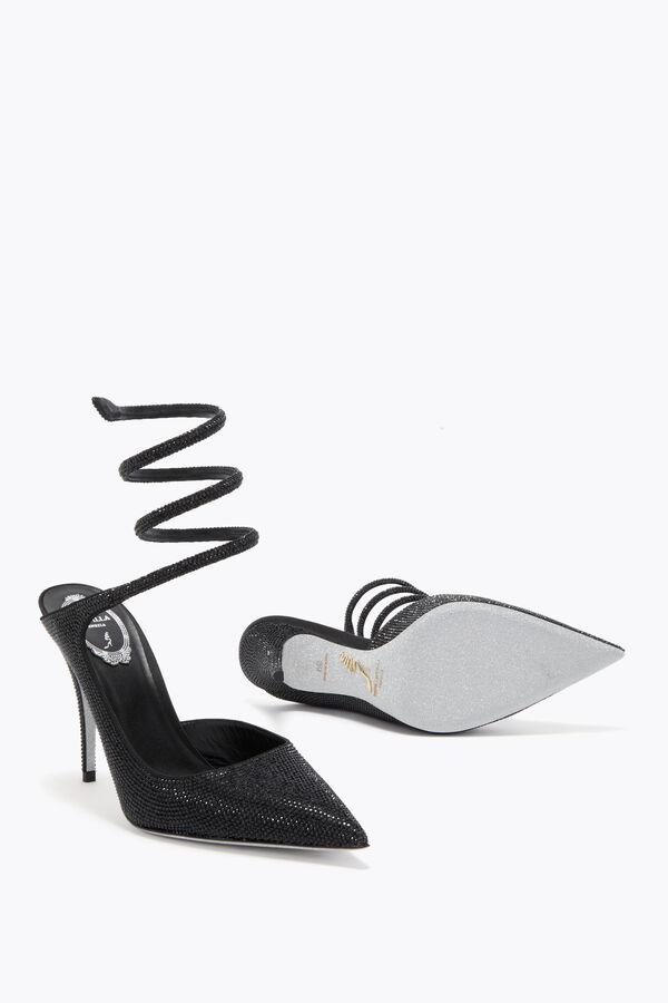 jeweled cleo svart pump 100 rene caovilla