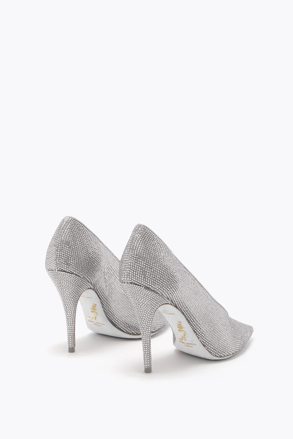 jeweled jinny silver pump 100 rene caovilla