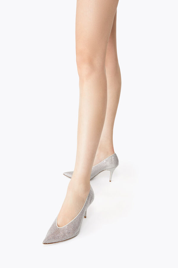 jeweled jinny silver pump 100 rene caovilla